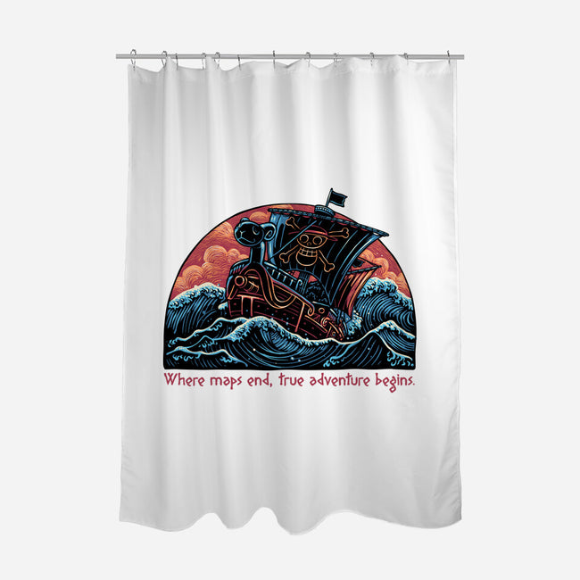 Where Maps End-None-Polyester-Shower Curtain-glitchygorilla