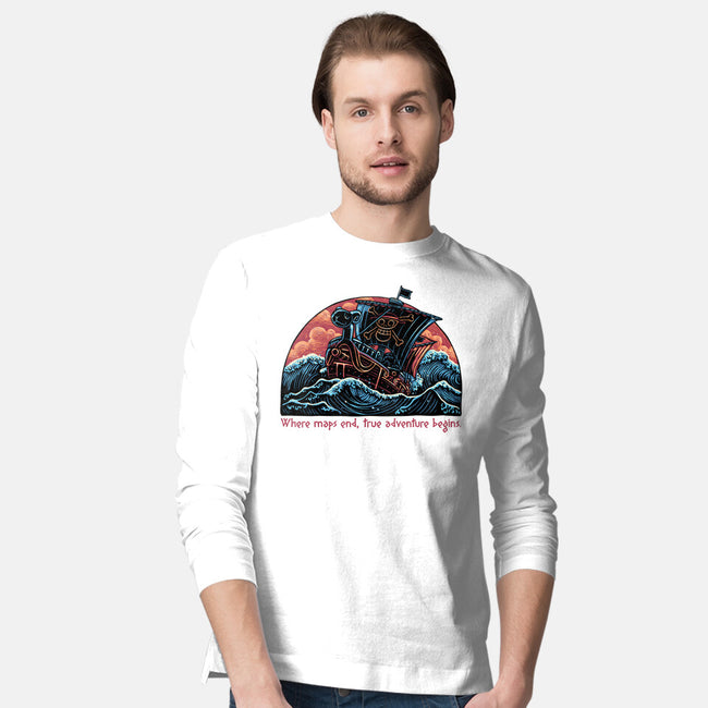 Where Maps End-Mens-Long Sleeved-Tee-glitchygorilla