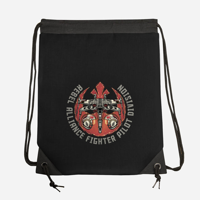 Fighter Pilot Division-None-Drawstring-Bag-glitchygorilla