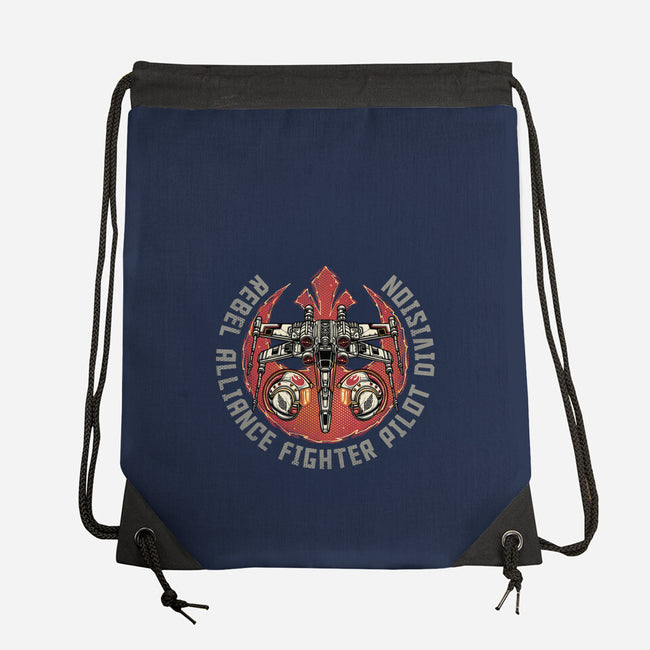 Fighter Pilot Division-None-Drawstring-Bag-glitchygorilla