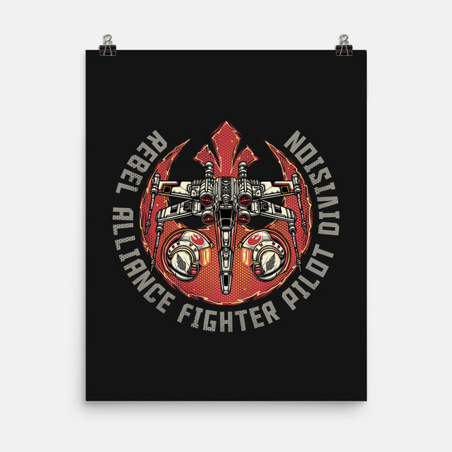 Fighter Pilot Division-None-Matte-Poster-glitchygorilla