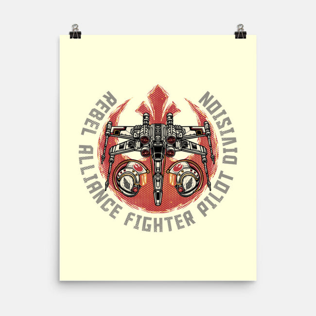 Fighter Pilot Division-None-Matte-Poster-glitchygorilla