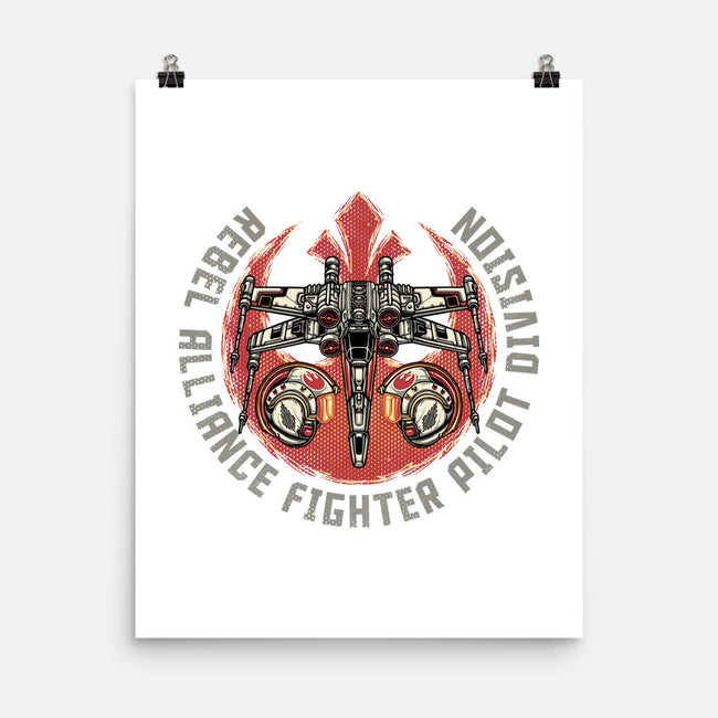 Fighter Pilot Division-None-Matte-Poster-glitchygorilla