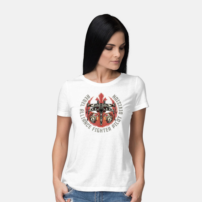 Fighter Pilot Division-Womens-Basic-Tee-glitchygorilla