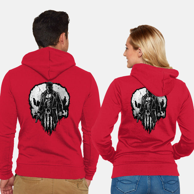 He Who Punishes-Unisex-Zip-Up-Sweatshirt-glitchygorilla