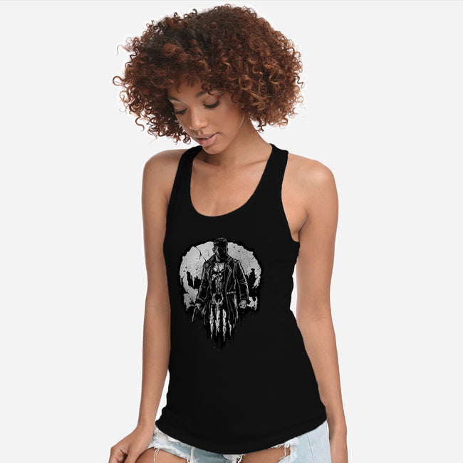 He Who Punishes-Womens-Racerback-Tank-glitchygorilla