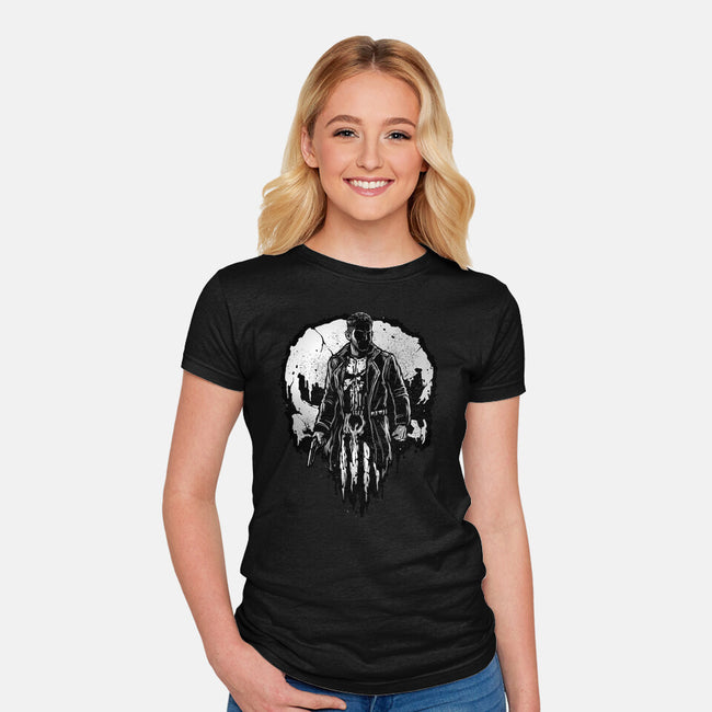 He Who Punishes-Womens-Fitted-Tee-glitchygorilla