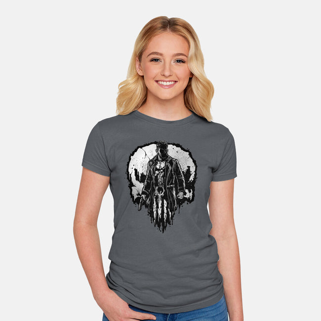 He Who Punishes-Womens-Fitted-Tee-glitchygorilla