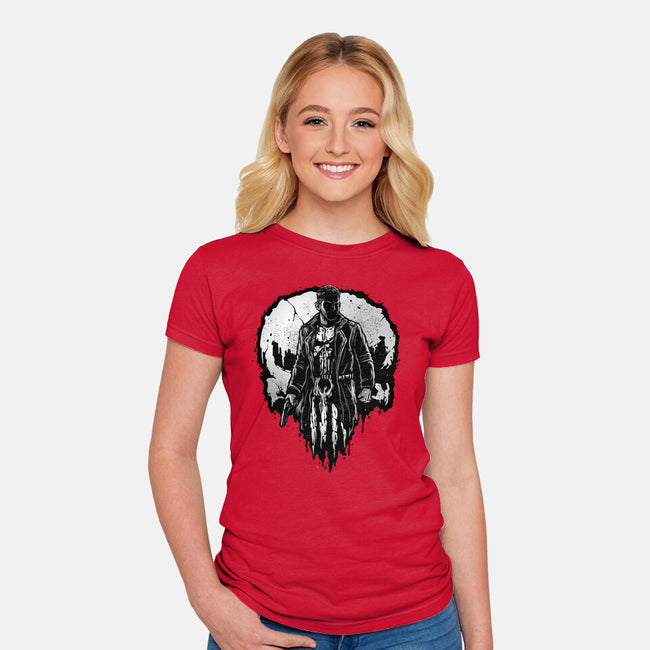 He Who Punishes-Womens-Fitted-Tee-glitchygorilla