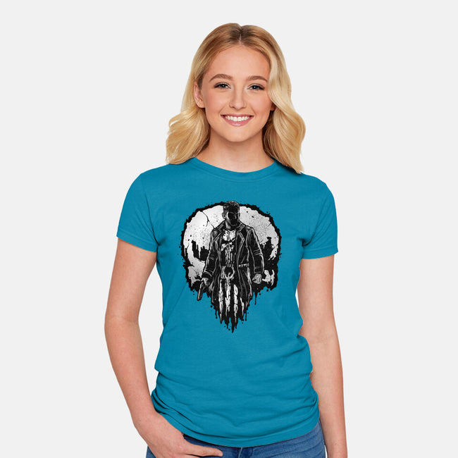 He Who Punishes-Womens-Fitted-Tee-glitchygorilla