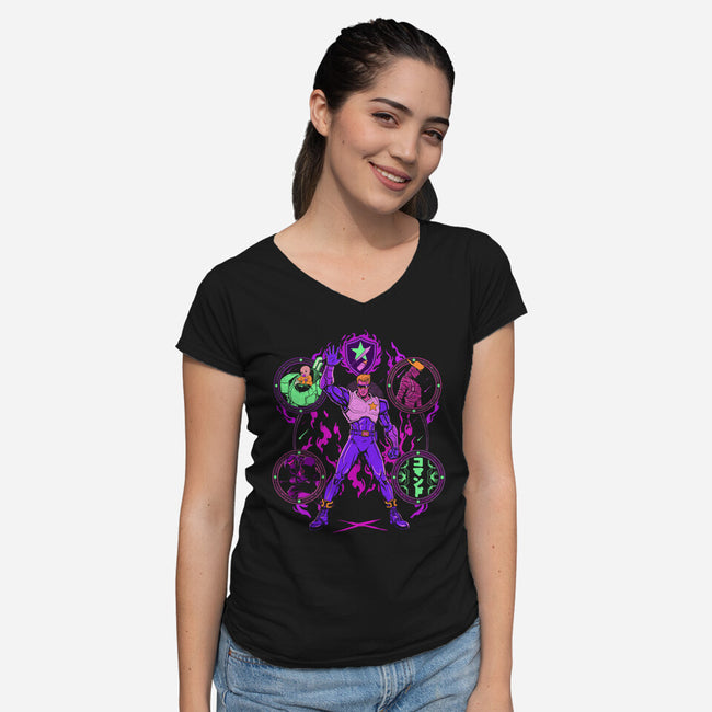 Fight Club-Womens-V-Neck-Tee-Diego Gurgell