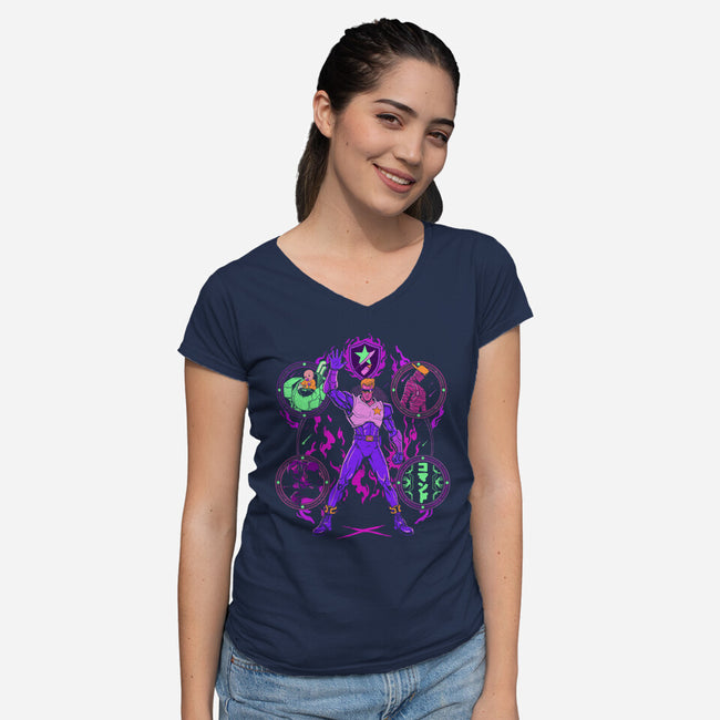 Fight Club-Womens-V-Neck-Tee-Diego Gurgell