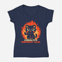 Brimming With Imminent Rage-Womens-V-Neck-Tee-TechraNova