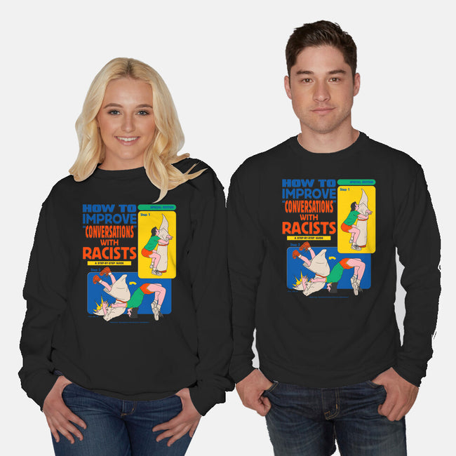 How To Improve Conversations-Unisex-Crew Neck-Sweatshirt-Hafaell