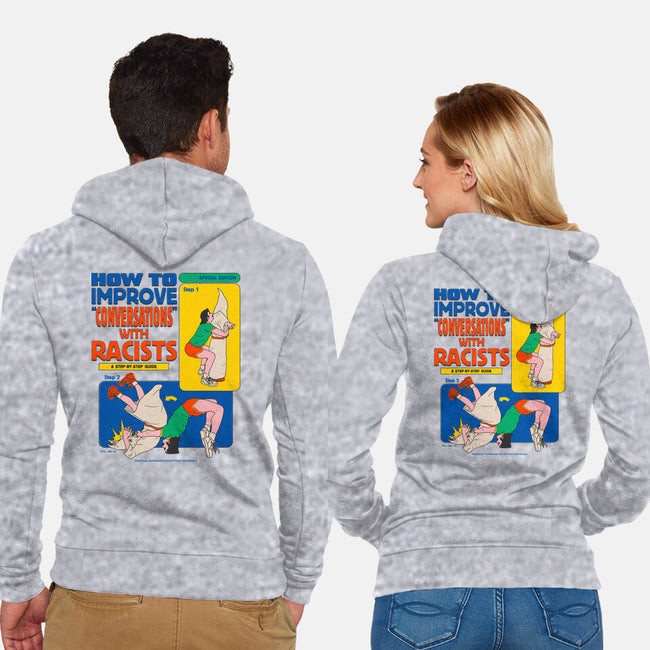 How To Improve Conversations-Unisex-Zip-Up-Sweatshirt-Hafaell