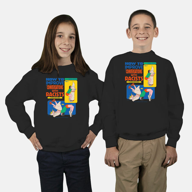 How To Improve Conversations-Youth-Crew Neck-Sweatshirt-Hafaell