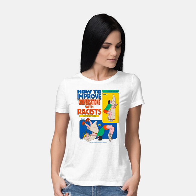 How To Improve Conversations-Womens-Basic-Tee-Hafaell