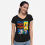 How To Improve Conversations-Womens-V-Neck-Tee-Hafaell