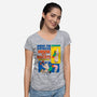 How To Improve Conversations-Womens-V-Neck-Tee-Hafaell