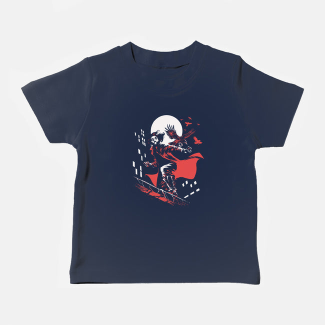 Retro Crow-Baby-Basic-Tee-zascanauta