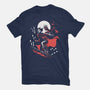 Retro Crow-Womens-Fitted-Tee-zascanauta