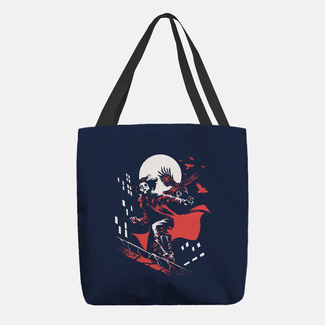 Retro Crow-None-Basic Tote-Bag-zascanauta