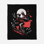 Retro Crow-None-Fleece-Blanket-zascanauta