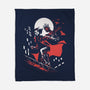 Retro Crow-None-Fleece-Blanket-zascanauta