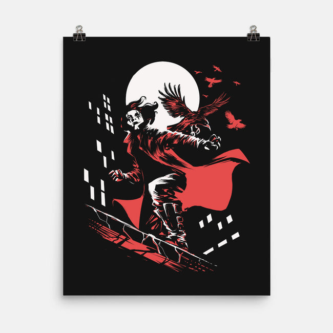 Retro Crow-None-Matte-Poster-zascanauta