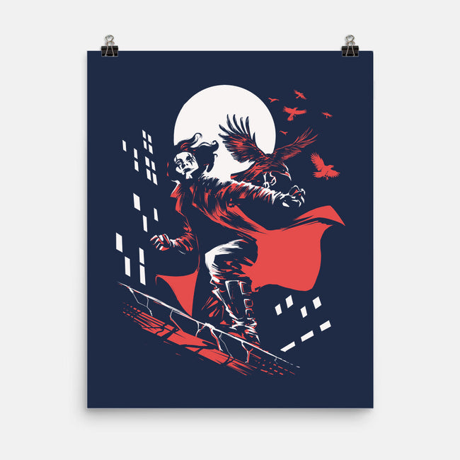 Retro Crow-None-Matte-Poster-zascanauta