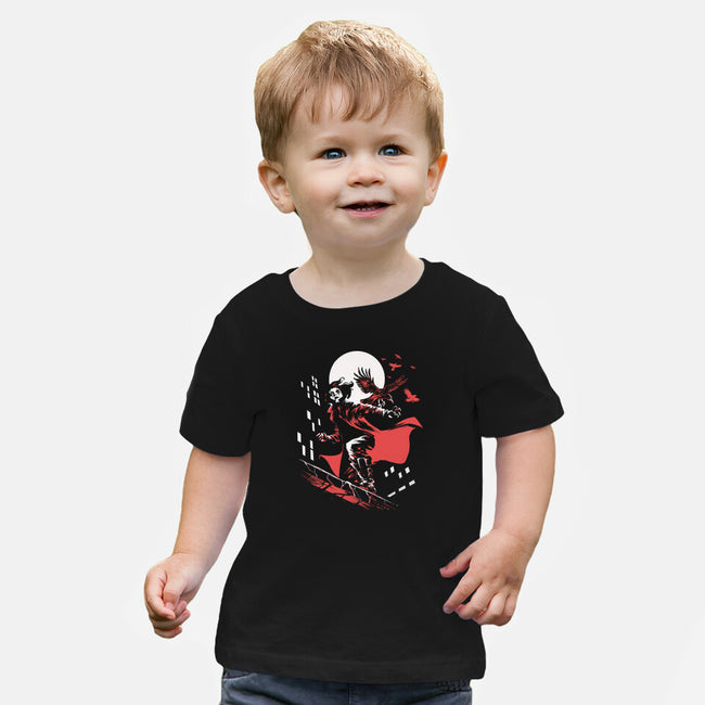 Retro Crow-Baby-Basic-Tee-zascanauta