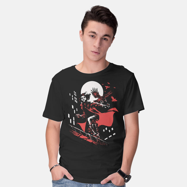 Retro Crow-Mens-Basic-Tee-zascanauta