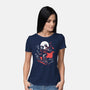 Retro Crow-Womens-Basic-Tee-zascanauta