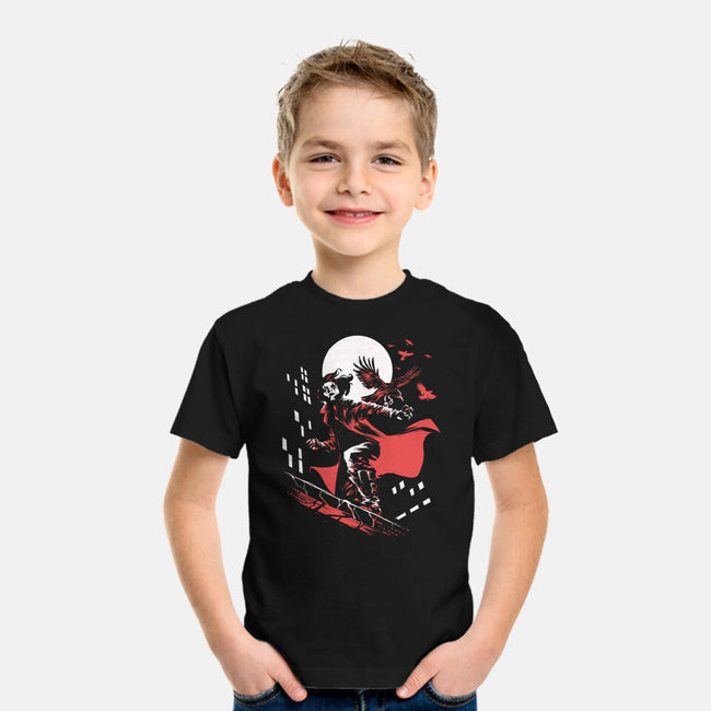 Retro Crow-Youth-Basic-Tee-zascanauta