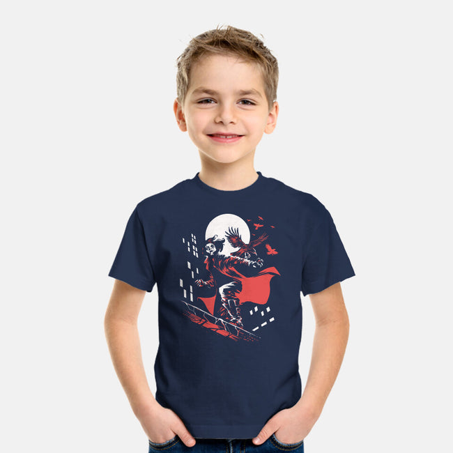Retro Crow-Youth-Basic-Tee-zascanauta