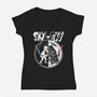 Sky Vs Sky-Womens-V-Neck-Tee-CappO