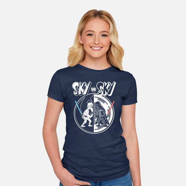 Sky Vs Sky-Womens-Fitted-Tee-CappO