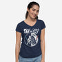 Sky Vs Sky-Womens-V-Neck-Tee-CappO