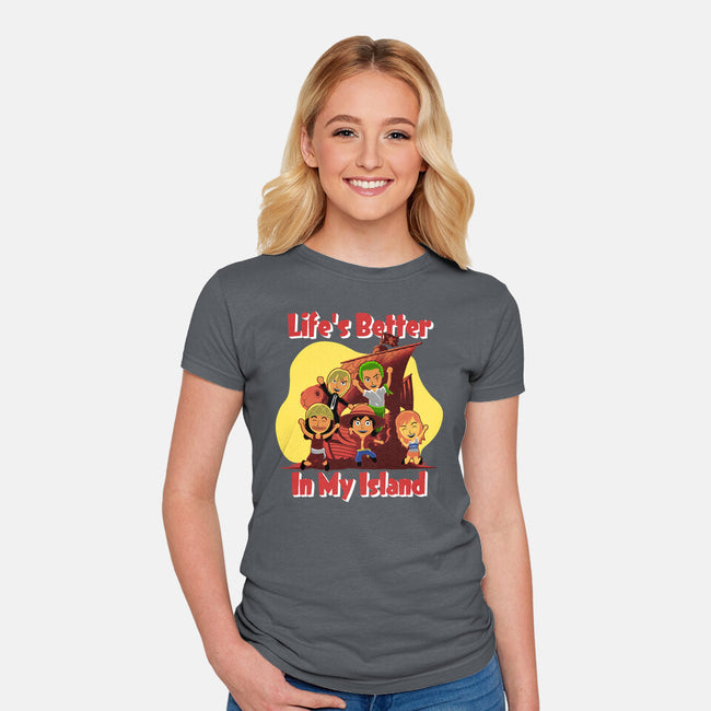 In My Island-Womens-Fitted-Tee-rmatix