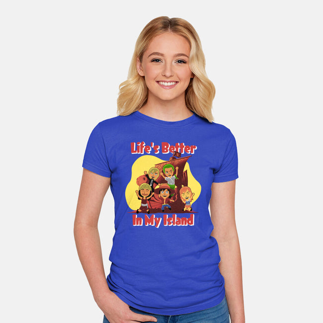 In My Island-Womens-Fitted-Tee-rmatix