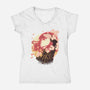 Telepath Subject 007-Womens-V-Neck-Tee-rmatix