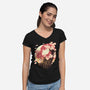 Telepath Subject 007-Womens-V-Neck-Tee-rmatix