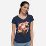 Telepath Subject 007-Womens-V-Neck-Tee-rmatix