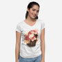Telepath Subject 007-Womens-V-Neck-Tee-rmatix