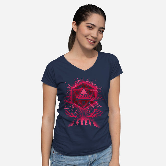 The Critical Blessing-Womens-V-Neck-Tee-sachpica