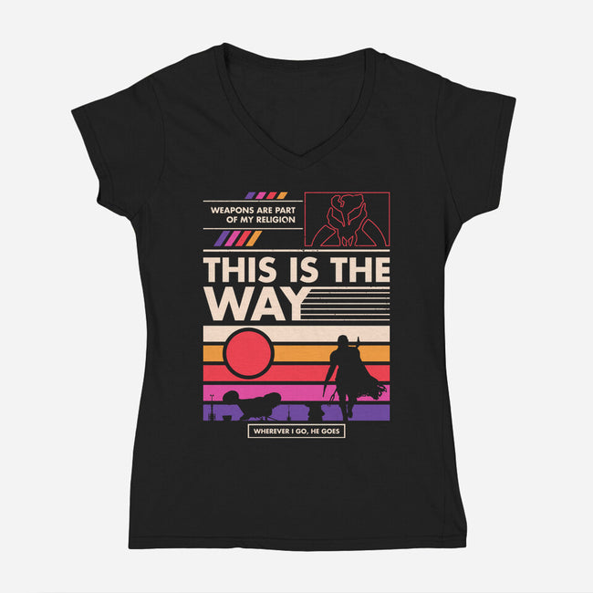 Prime Neon-Womens-V-Neck-Tee-sachpica