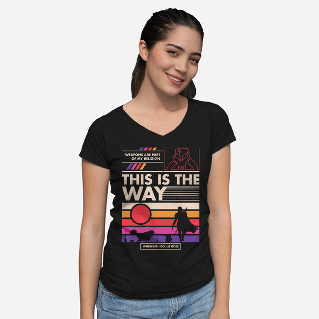 Prime Neon-Womens-V-Neck-Tee-sachpica