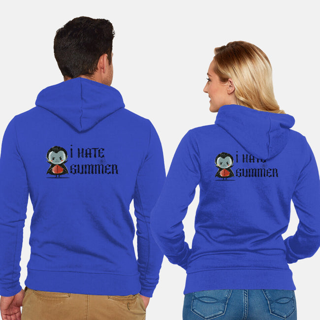 I Hate Summer-Unisex-Zip-Up-Sweatshirt-kharmazero