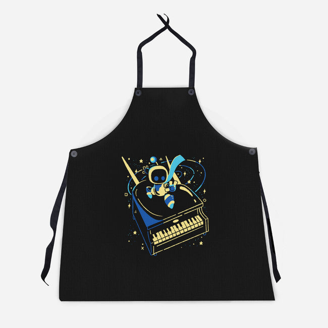 Rocket Bot-Unisex-Kitchen-Apron-Willdesiner