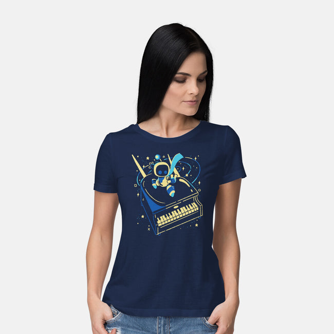 Rocket Bot-Womens-Basic-Tee-Willdesiner